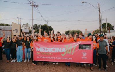 Senadora Dorinha defende curso de Medicina em mobilização que reúne centenas de pessoas em Colinas